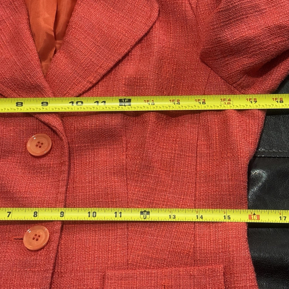 Talbots Coral Jacket Blazer Size:4 Italy Fabric Cotton blend Lined Workwear - Picture 16 of 16